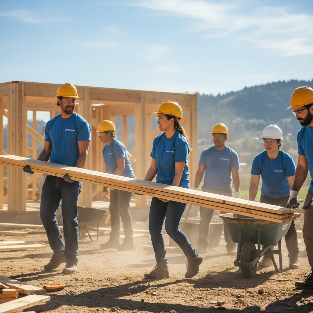 Equipe TorreViva em atividades voluntárias