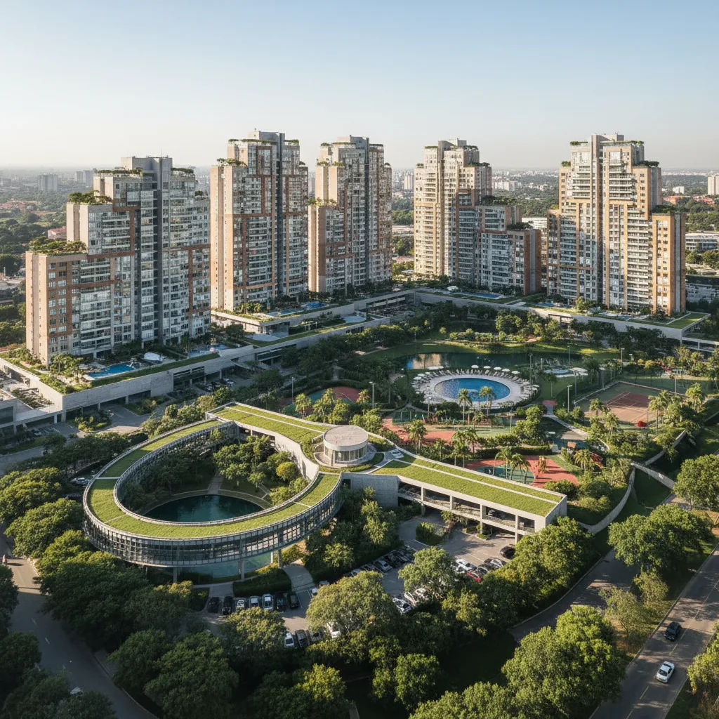 Complexo Residencial Nova Paulista, maior obra recente, foto aérea