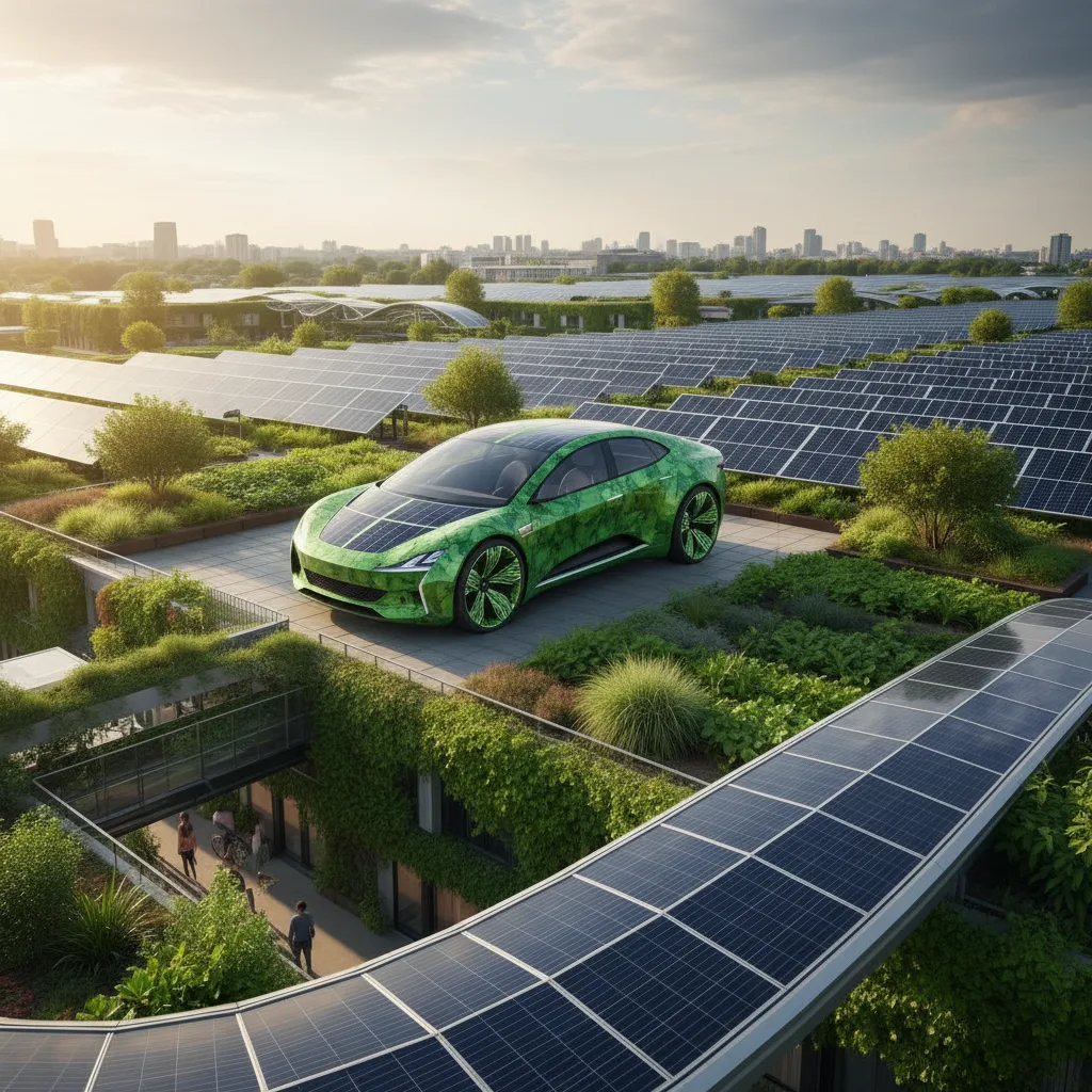 Painéis solares instalados no Residencial Green Urban